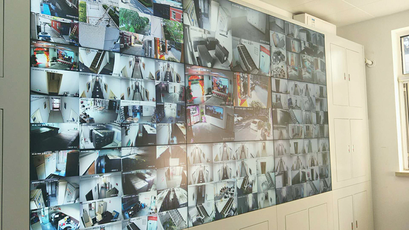 北京農科院傳達室監控46寸3X3拼接屏案例完美收工